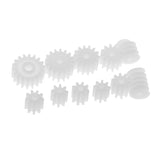 Maxbell 11 Pieces/set Plastic Gears Worm for Kids Toys RC Car Toy Models Part Repair Accessories