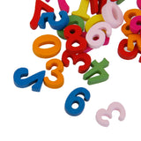 Maxbell 200 Pieces Wooden Capital Letters and Numbers Sewing Buttons Pendants DIY Crafts
