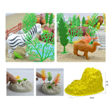 Maxbell Pack of 100 Plastic Zoo Animal Model Hippo Lion Tiger Tree Model Kid Party Bag Fillers