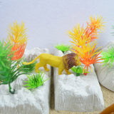 Maxbell Pack of 100 Plastic Zoo Animal Model Hippo Lion Tiger Tree Model Kid Party Bag Fillers