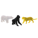 Maxbell Pack of 100 Plastic Zoo Animal Model Hippo Lion Tiger Tree Model Kid Party Bag Fillers