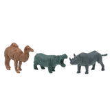 Maxbell Pack of 100 Plastic Zoo Animal Model Hippo Lion Tiger Tree Model Kid Party Bag Fillers