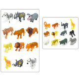 Maxbell Pack of 100 Plastic Zoo Animal Model Hippo Lion Tiger Tree Model Kid Party Bag Fillers