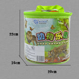 Maxbell Pack of 100 Plastic Zoo Animal Model Hippo Lion Tiger Tree Model Kid Party Bag Fillers