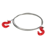 Maxbell 1/10 RC Rock Crawler Monster Truck Parts 820mm Steel Tow Toe Rope Red Hooks for RC Car Trucks