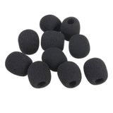 Maxbell 10 Pieces Sponge Foam Lapel Mic Windsceen Covers With 5 Pieces Metal Tie Crocodile Clips for Lavalier Microphone Parts