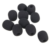 Maxbell 10 Pieces Sponge Foam Lapel Mic Windsceen Covers With 5 Pieces Metal Tie Crocodile Clips for Lavalier Microphone Parts