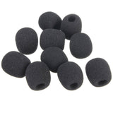 Maxbell 10 Pieces Sponge Foam Lapel Mic Windsceen Covers With 5 Pieces Metal Tie Crocodile Clips for Lavalier Microphone Parts