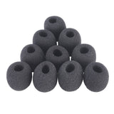 Maxbell 10 Pieces Sponge Foam Lapel Mic Windsceen Covers With 5 Pieces Metal Tie Crocodile Clips for Lavalier Microphone Parts