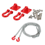 Maxbell RC Scale Tow Hooks Shakle with Trailer Chain for 1/10 RC Axial Scx10 D90 D110 TF2 Car Truck