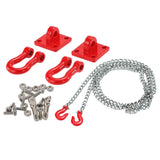Maxbell RC Scale Tow Hooks Shakle with Trailer Chain for 1/10 RC Axial Scx10 D90 D110 TF2 Car Truck
