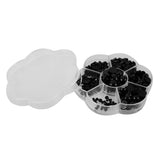 Maxbell 510 Pieces 3-12mm Round Plastic Black Flat Eye for for Stuffed Dolls DIY Making
