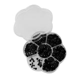 Maxbell 510 Pieces 3-12mm Round Plastic Black Flat Eye for for Stuffed Dolls DIY Making