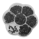 Maxbell 510 Pieces 3-12mm Round Plastic Black Flat Eye for for Stuffed Dolls DIY Making
