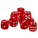 Maxbell Pack of 10 Red Six Sided D6 Dice for Playing D&D Warhammer RPG Board Game Favours