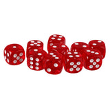 Maxbell Pack of 10 Red Six Sided D6 Dice for Playing D&D Warhammer RPG Board Game Favours