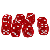 Maxbell Pack of 10 Red Six Sided D6 Dice for Playing D&D Warhammer RPG Board Game Favours