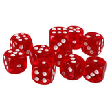 Maxbell Pack of 10 Red Six Sided D6 Dice for Playing D&D Warhammer RPG Board Game Favours