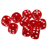 Maxbell Pack of 10 Red Six Sided D6 Dice for Playing D&D Warhammer RPG Board Game Favours