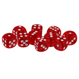 Maxbell Pack of 10 Red Six Sided D6 Dice for Playing D&D Warhammer RPG Board Game Favours