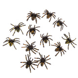 Maxbell Pack 12PCS PVC Simulated Spider Figure Fake Insect Model Childrens Toy-TypeB