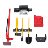 Maxbell 1/10 RC Rock Crawler D90 Tools ( Hi-Lift Jack, Oil Tank, Shovel,pry, Winch) Red