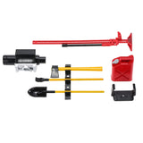 Maxbell 1/10 RC Rock Crawler D90 Tools ( Hi-Lift Jack, Oil Tank, Shovel,pry, Winch) Red