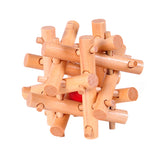 Maxbell Wooden Toys Adults Kids Twelve Sister Cage Kong Ming Lock Unlock Puzzle Game Intellectual Puzzle