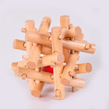 Maxbell Wooden Toys Adults Kids Twelve Sister Cage Kong Ming Lock Unlock Puzzle Game Intellectual Puzzle