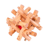 Maxbell Wooden Toys Adults Kids Twelve Sister Cage Kong Ming Lock Unlock Puzzle Game Intellectual Puzzle