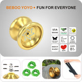 Maxbell Professional Electroplating YoYo Ball Bearing String Trick Children Kids Toys Gold Xmas Gift