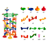 Maxbell Marble Runs Race DIY Building Construction Blocks Kids Toy Gift 74pcs/Set