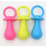 Maxbell 3Pcs Bite Resistant Bell Rubber Pacifier Pet Dog Puppy Molar Chew Training Toys Color Random Delivery