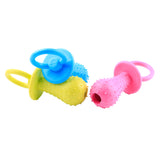 Maxbell 3Pcs Bite Resistant Bell Rubber Pacifier Pet Dog Puppy Molar Chew Training Toys Color Random Delivery