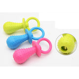 Maxbell 3Pcs Bite Resistant Bell Rubber Pacifier Pet Dog Puppy Molar Chew Training Toys Color Random Delivery