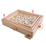 Maxbell Kids Children Labyrinth Puzzle Board Game Educational Wooden Party Maze Toys