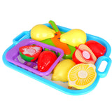 Maxbell Reusable Plastic Kids Friut Cut Set Cutting Kitchen Food Preschool Kid Toy