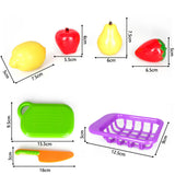 Maxbell Reusable Plastic Kids Friut Cut Set Cutting Kitchen Food Preschool Kid Toy