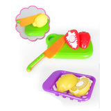 Maxbell Reusable Plastic Kids Friut Cut Set Cutting Kitchen Food Preschool Kid Toy