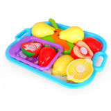 Maxbell Reusable Plastic Kids Friut Cut Set Cutting Kitchen Food Preschool Kid Toy