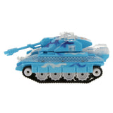 Maxbell Electric Plastic Tank Model Kit Diecast Cars Tanks Toy Gift with Lights & Sounds Blue