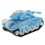 Maxbell Electric Plastic Tank Model Kit Diecast Cars Tanks Toy Gift with Lights & Sounds Blue