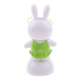 Maxbell Cute Flip-flap Swing Dancing Solar Powered Green Rabbit Toy Kids Birthday Xmas Gift