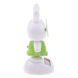 Maxbell Cute Flip-flap Swing Dancing Solar Powered Green Rabbit Toy Kids Birthday Xmas Gift