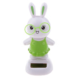 Maxbell Cute Flip-flap Swing Dancing Solar Powered Green Rabbit Toy Kids Birthday Xmas Gift