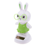 Maxbell Cute Flip-flap Swing Dancing Solar Powered Green Rabbit Toy Kids Birthday Xmas Gift