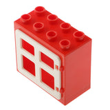 Maxbell Kids Interlocking Bricks Construction Blocks Set Toy Red / Yellow Window Random Color