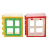 Maxbell Kids Interlocking Bricks Construction Blocks Set Toy Red / Yellow Window Random Color