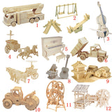 Maxbell 3D Wooden Puzzles Woodcraft Construction Kit DIY Water Mill Puzzles Kids Toys Gifts