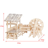 Maxbell 3D Wooden Puzzles Woodcraft Construction Kit DIY Water Mill Puzzles Kids Toys Gifts